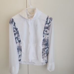 Stylish White and Blue Women's Top